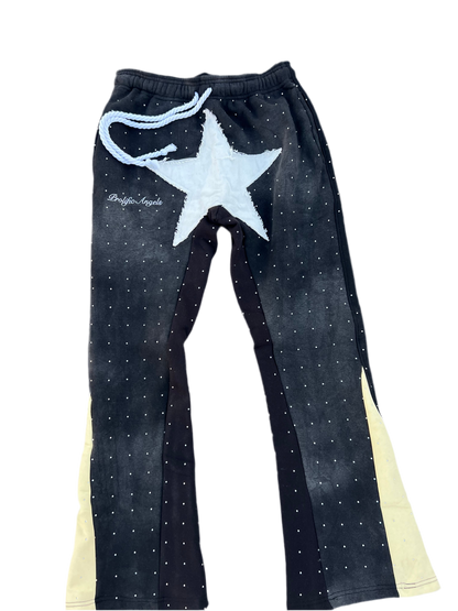 "PROLIFIC ANGELS" RHINESTONE SWEATPANTS